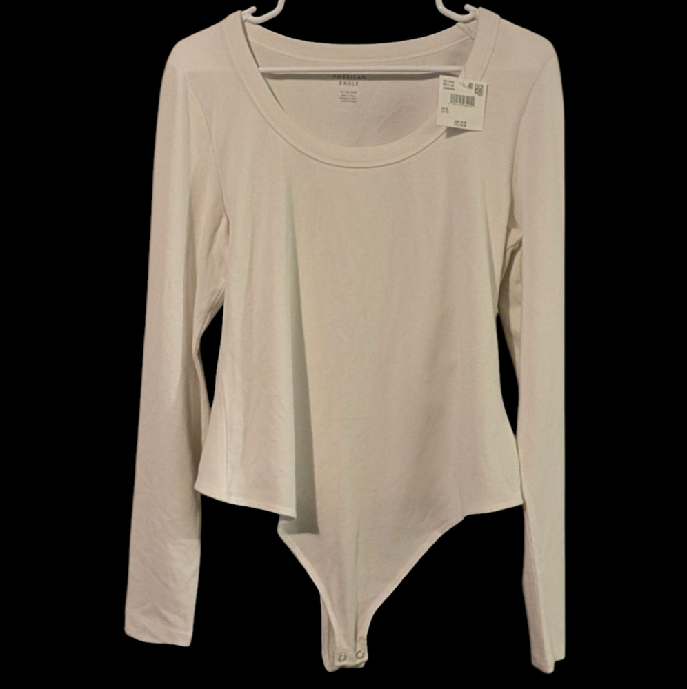 White Long Sleeve Bodysuit NWT